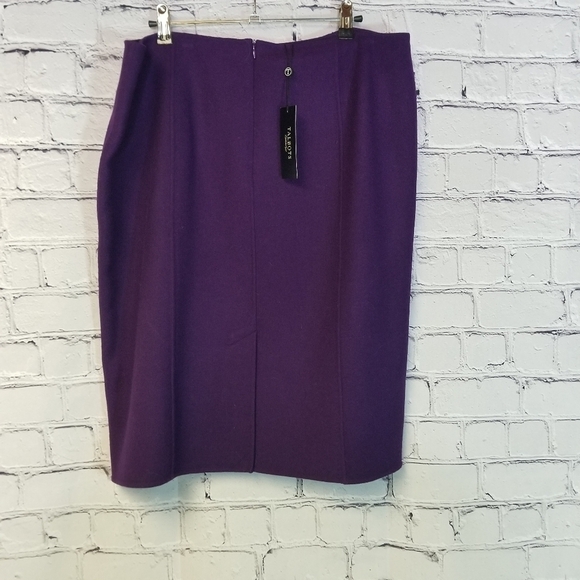 Talbots purple wool pencil skirt new - Picture 5 of 8